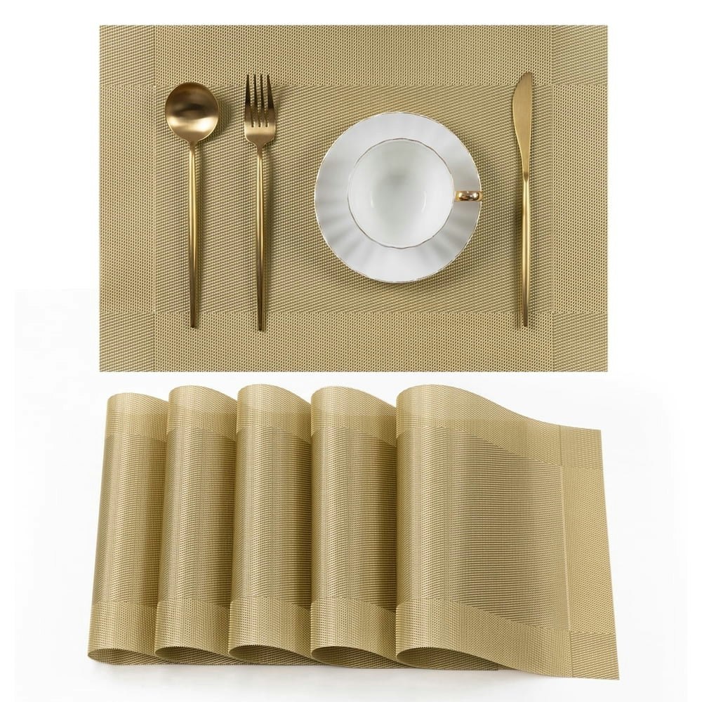 Vaukki Gold Woven PVC Placemat 6-Pack: $14.39 Vaukki Gold Woven PVC Placemat 6-Pack: $14.39