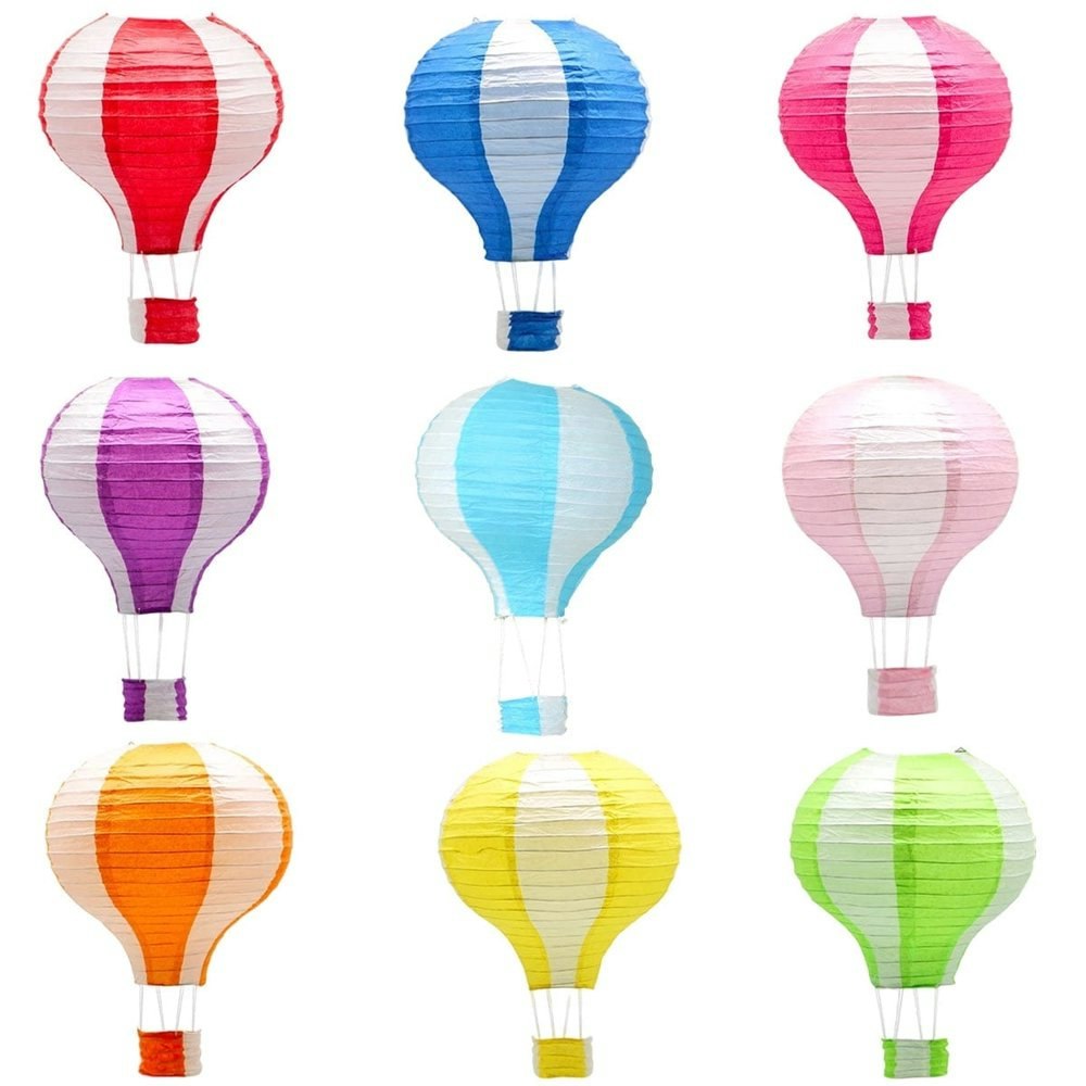 Kabuer Hot Air Balloon Paper Lanterns 9-Pack: $16.19