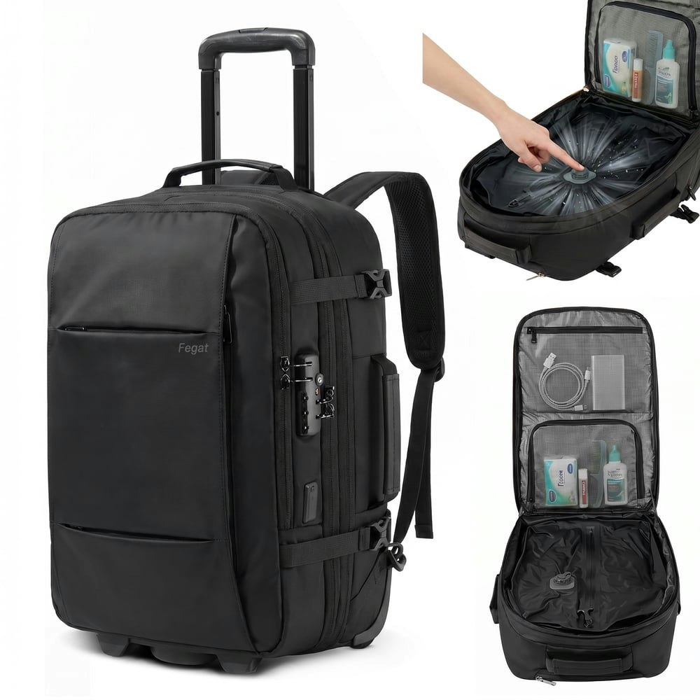 Fegat 70L Rolling Vacuum Carry-On Backpack: $109.99 Fegat 70L Rolling Vacuum Carry-On Backpack: $109.99