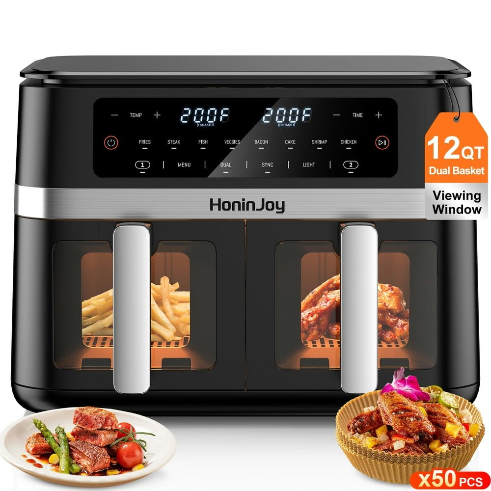 HoninJoy 12-Quart Dual Basket Air Fryer: $129.99 HoninJoy 12-Quart Dual Basket Air Fryer: $129.99