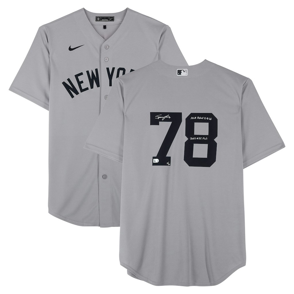 Spencer Jones Autographed New York Yankees Replica Jersey: $1,199.99 Spencer Jones Autographed New York Yankees Replica Jersey: $1,199.99
