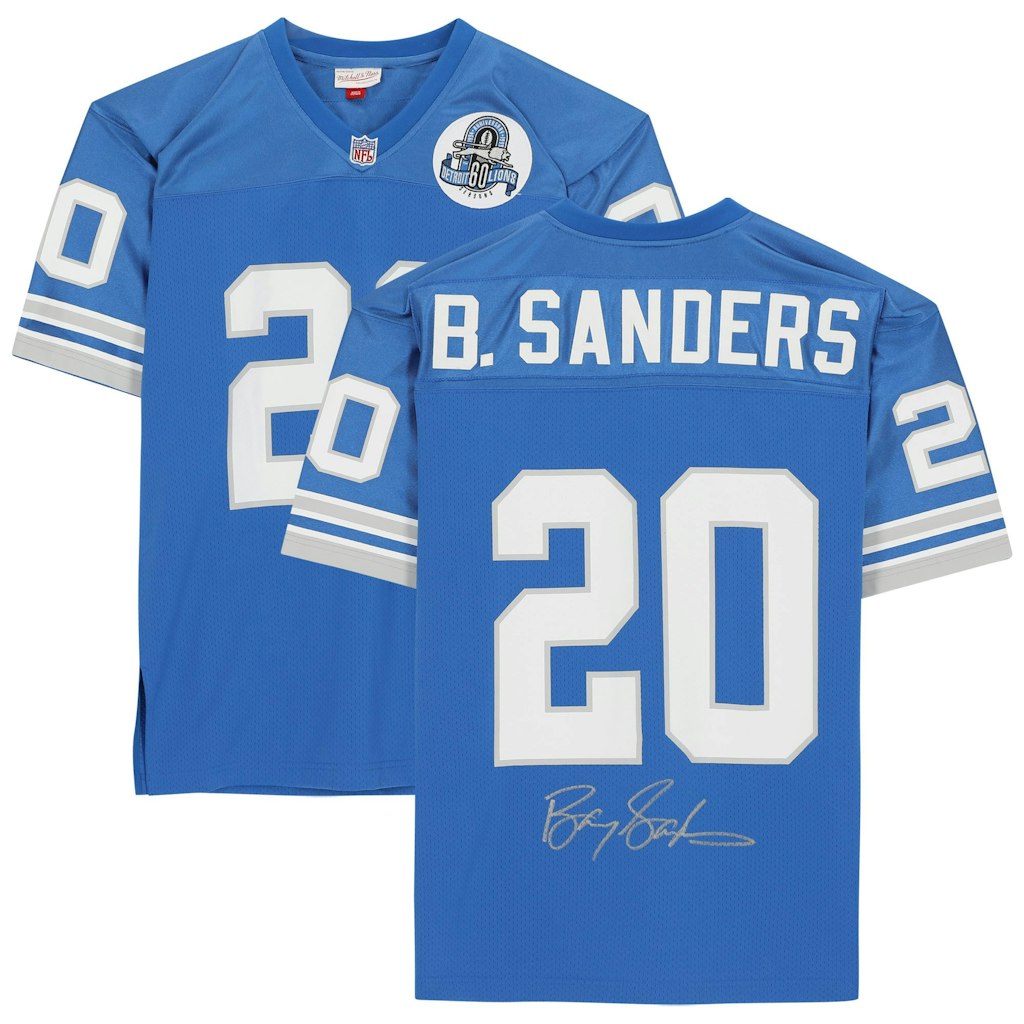 Barry Sanders Autographed Detroit Lions Mitchell & Ness Authentic Jersey: $699.99 Barry Sanders Autographed Detroit Lions Mitchell & Ness Authentic Jersey: $699.99