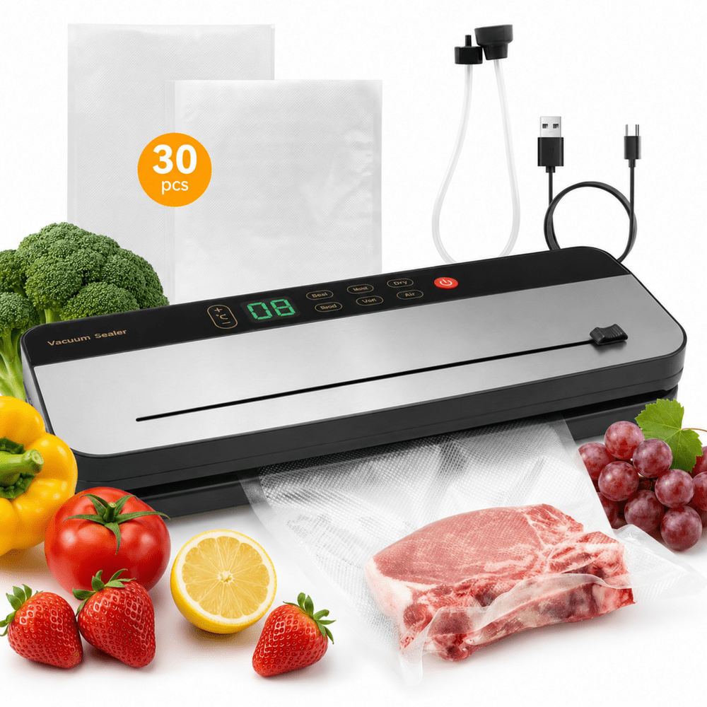 Food Vacuum Sealer with 30 Bags: $35.98