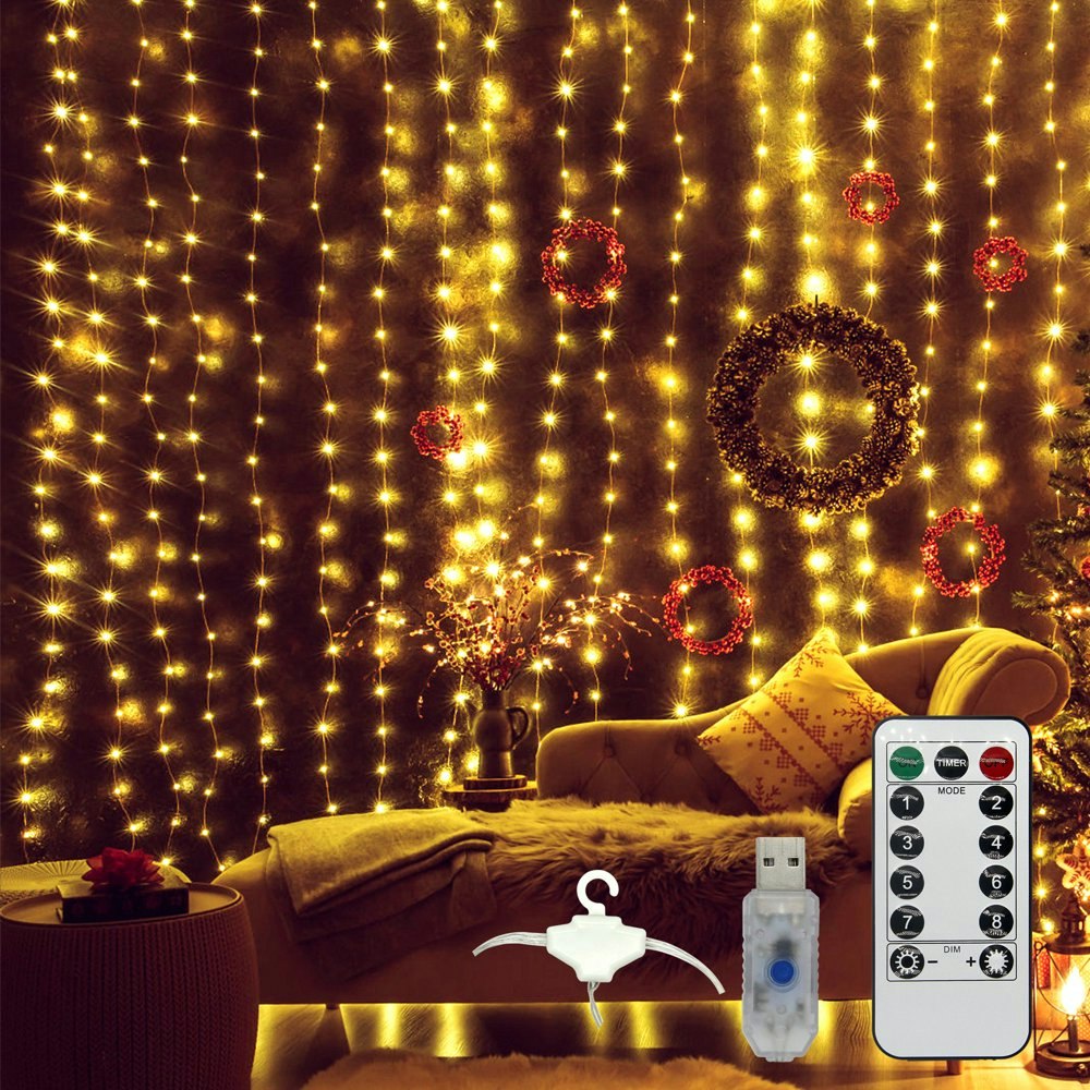 Viplike Window Curtain Fairy Lights: $11.69