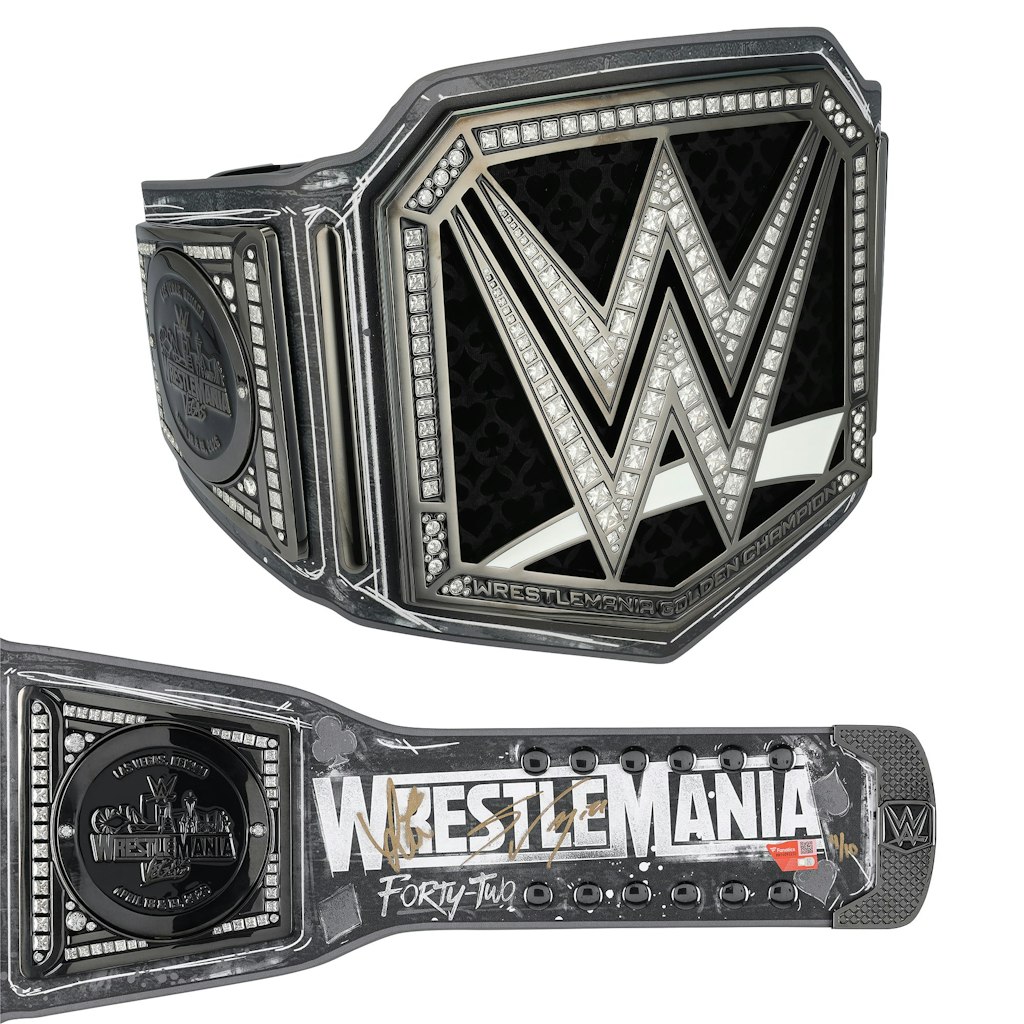 Stephanie Vaquer & Liv Morgan Autographed WrestleMania 42 Replica Title Belt: $1,199.99 Stephanie Vaquer & Liv Morgan Autographed WrestleMania 42 Replica Title Belt: $1,199.99