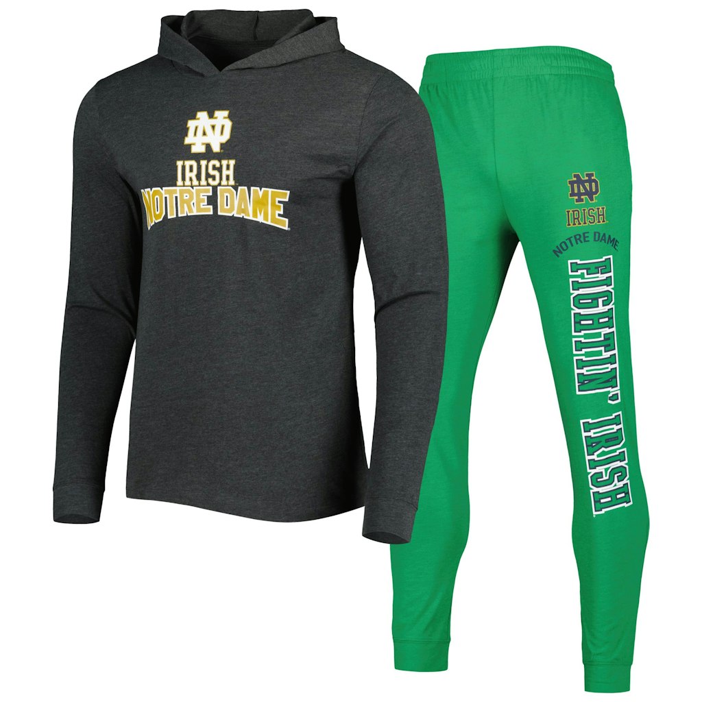 Notre Dame Fighting Irish Concepts Sport Long Sleeve Hoodie and Jogger Pajama Set: $47.99 Notre Dame Fighting Irish Concepts Sport Long Sleeve Hoodie and Jogger Pajama Set: $47.99