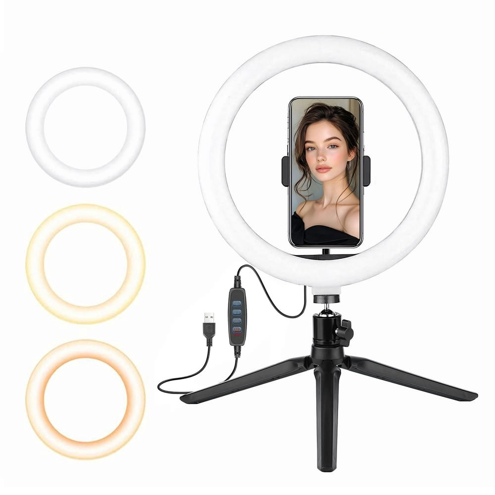 Daybetter 10-inch Selfie Ring Light with Tripod Stand and Phone Holder: $11.99 Daybetter 10-inch Selfie Ring Light with Tripod Stand and Phone Holder: $11.99