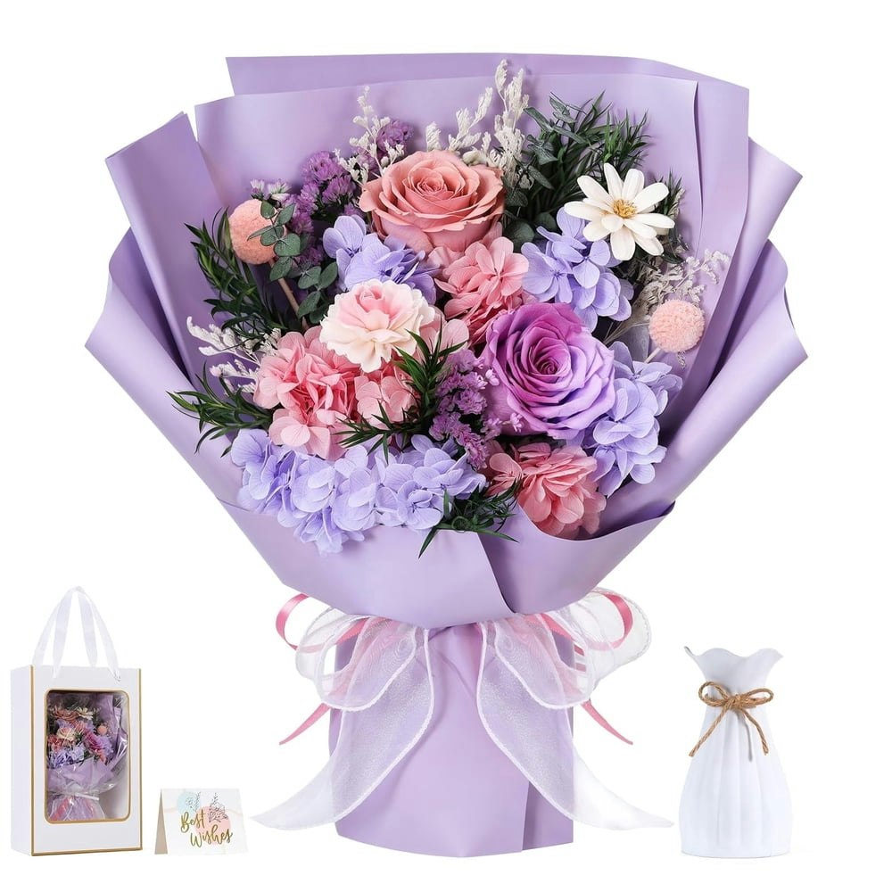 Lewondr Preserved Rose Bouquet: $37.99