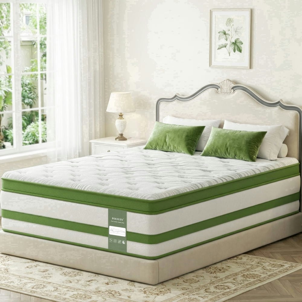 Folvuty 14-inch Queen Gel Memory Foam Hybrid Mattress: $209.89