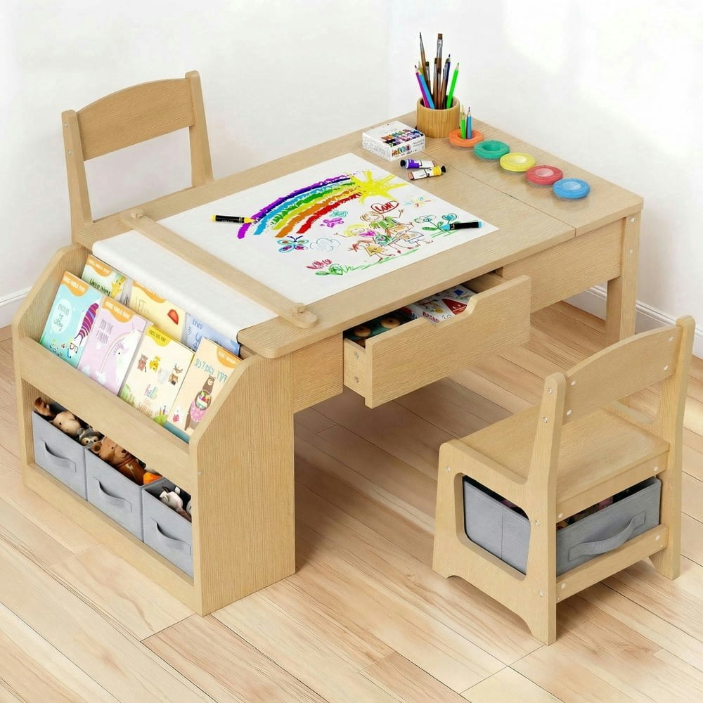 Hijob 5-in-1 Kids Art Table and Chair Set: $132.98