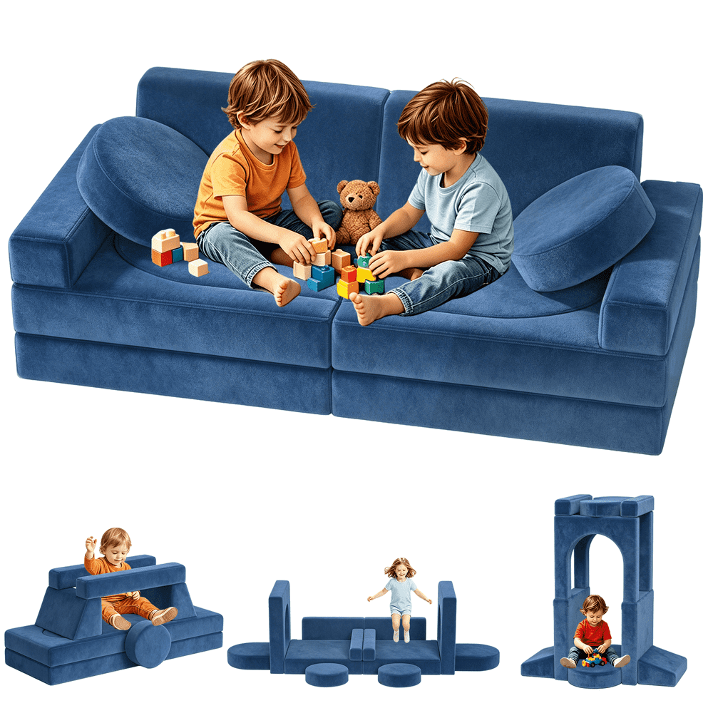 Modular Kids Play Couch 12-Piece Set: $95.99