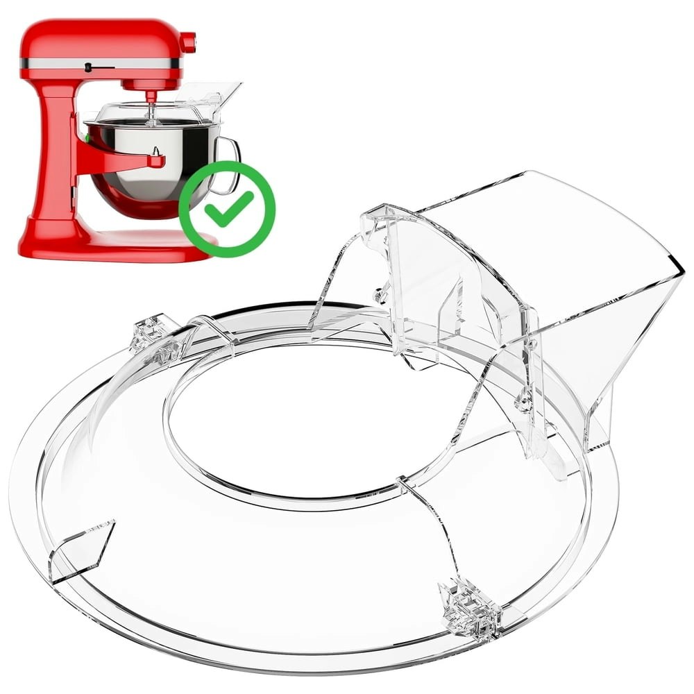 Tocokeid Detachable Pouring Shield for KitchenAid 5.5–8QT Stand Mixers: $21.99