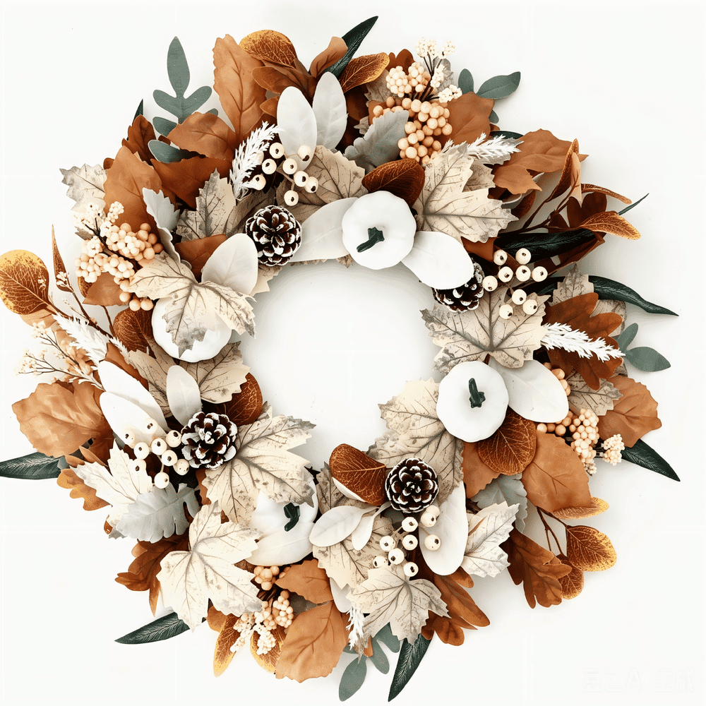22-Inch Artificial Autumn Fall Wreath: $27.49