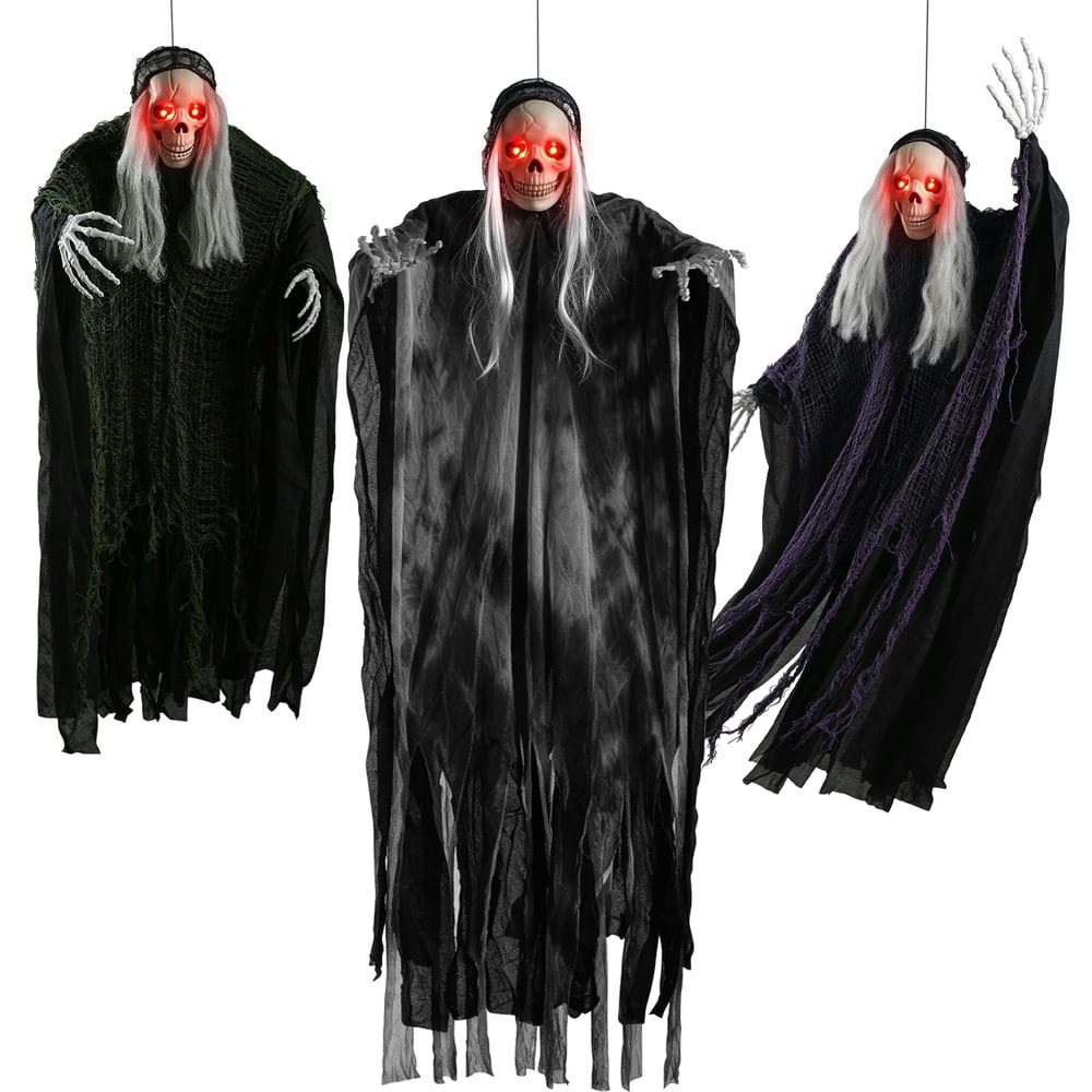 Ayieyill Hanging Skeleton Ghost Halloween Decoration 3-Pack: $29.69
