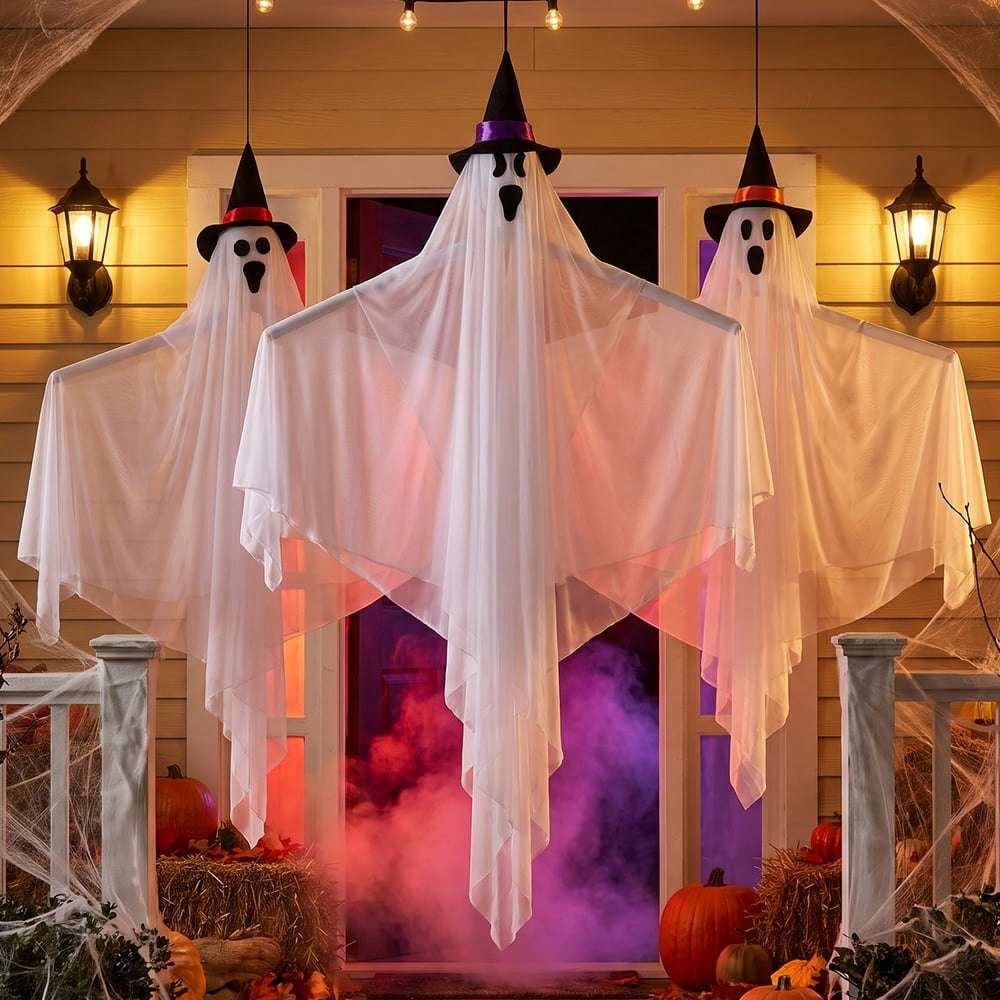 Ayieyill Halloween Hanging Ghost Decor 3-Pack: $11.69