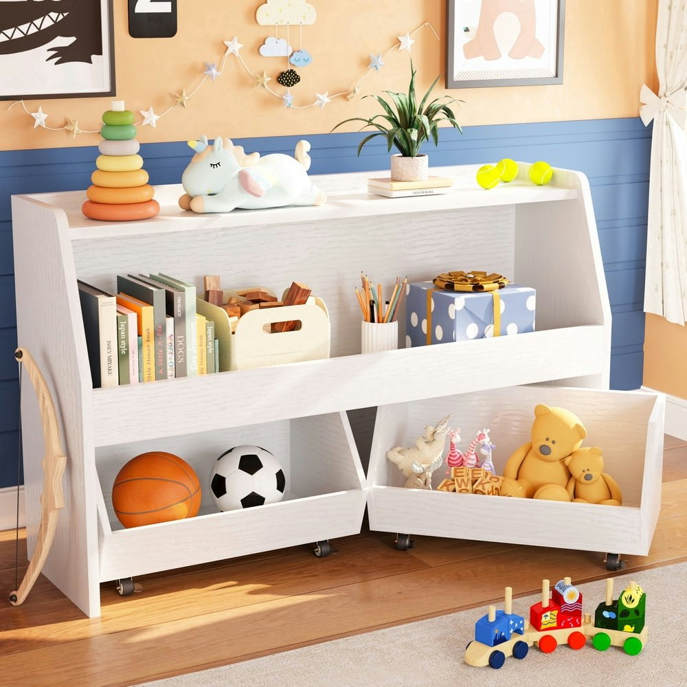 Fowroa 2-Tier Portable Toy Storage Organizer with 2 Removable Bins: $58.99 Fowroa 2-Tier Portable Toy Storage Organizer with 2 Removable Bins: $58.99
