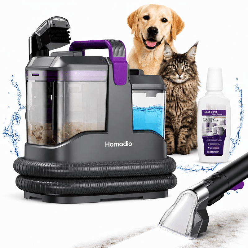 Homadio Portable Carpet and Upholstery Cleaner: $53.99 Homadio Portable Carpet and Upholstery Cleaner: $53.99