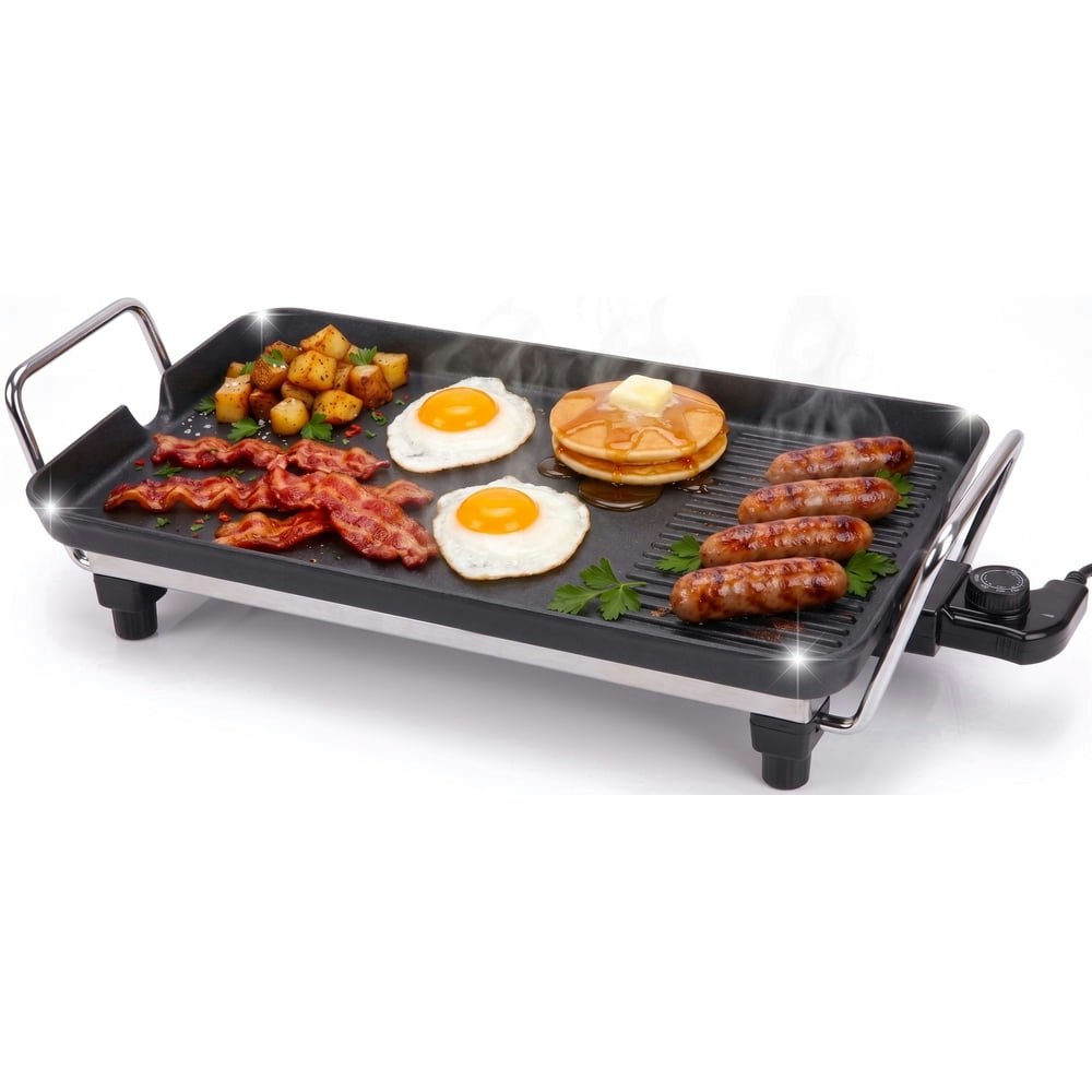 Casualife 2-in-1 Electric Griddle and Indoor Grill: $34.19