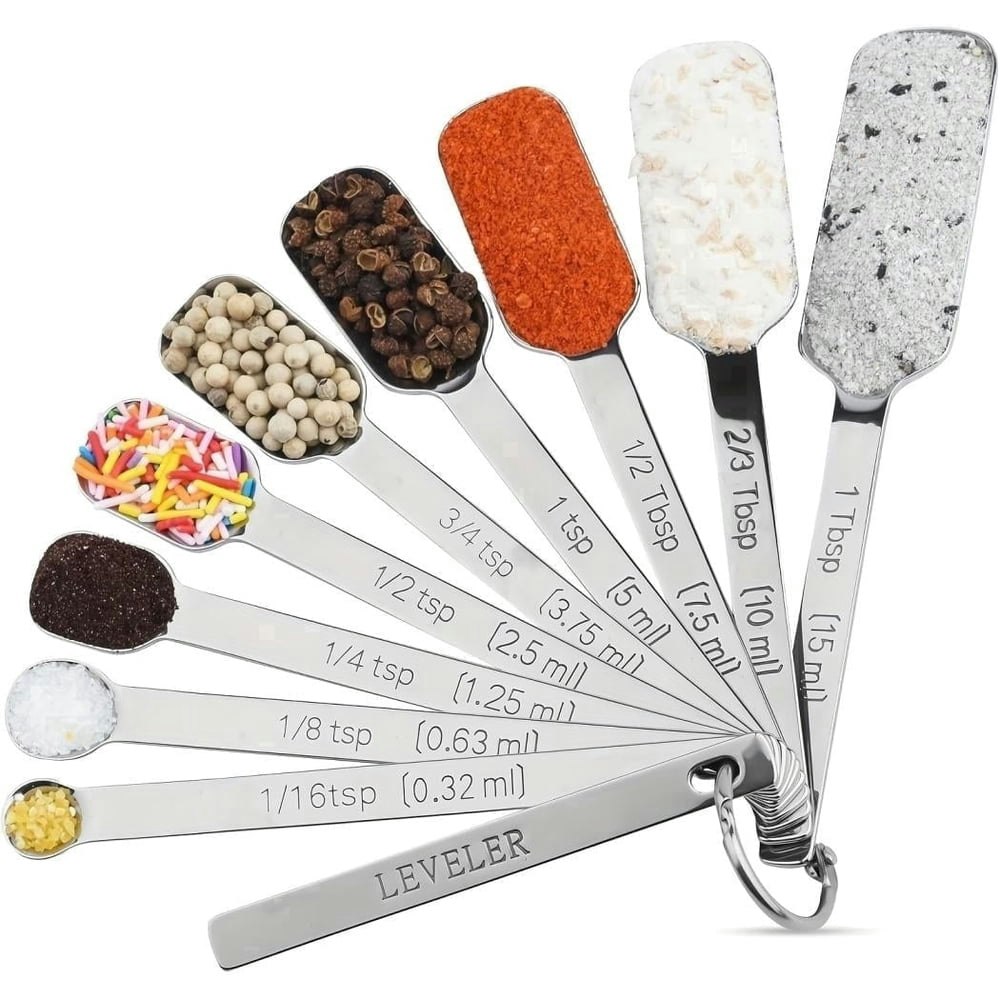 Minteem 10-Piece Stainless Steel Measuring Spoon Set: $7.99 Minteem 10-Piece Stainless Steel Measuring Spoon Set: $7.99