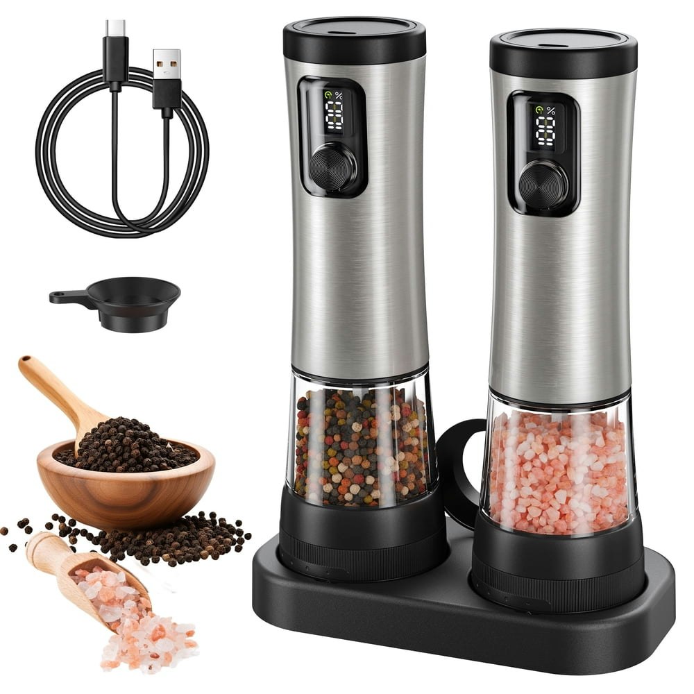 Moreblue Rechargeable Electric Salt and Pepper Grinder 2-Piece Set: $32.39 Moreblue Rechargeable Electric Salt and Pepper Grinder 2-Piece Set: $32.39