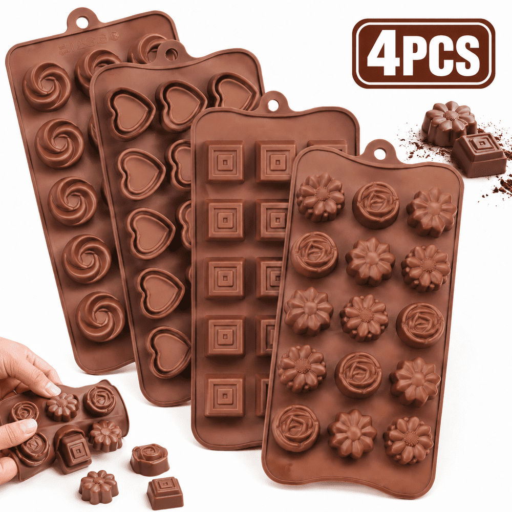 Emlimny Silicone Chocolate Molds 4-Pack: $10.49 Emlimny Silicone Chocolate Molds 4-Pack: $10.49
