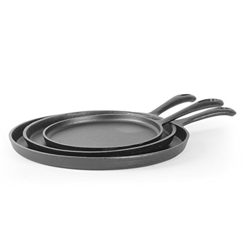 Commercial Chef 3-Piece Cast Iron Griddle Set: $25.39