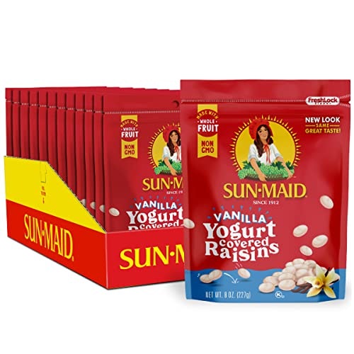 Sun-Maid Vanilla Yogurt Coated Raisins 12-Pack: $26.05 Sun-Maid Vanilla Yogurt Coated Raisins 12-Pack: $26.05