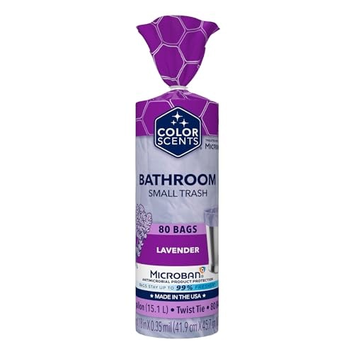 Color Scents 4-Gallon Lavender Twist Tie Trash Bags 80-Count: $4.52 Color Scents 4-Gallon Lavender Twist Tie Trash Bags 80-Count: $4.52