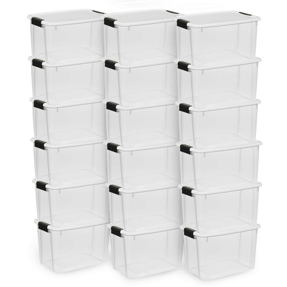 Sterilite 30-Quart Clear Plastic Storage Bin 18-Pack: $156.98