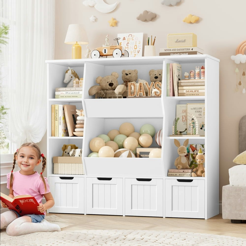 Homfa Kids Bookcase with 4 Storage Drawers: $139.99 Homfa Kids Bookcase with 4 Storage Drawers: $139.99