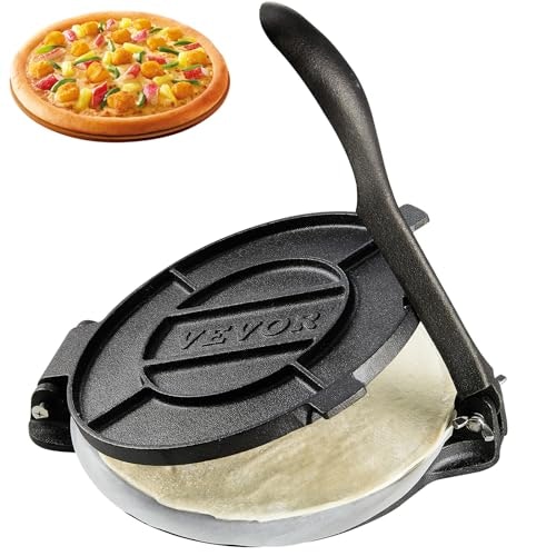 Vevor 8-Inch Cast Iron Tortilla Press with 100 Parchment Papers: $26.25
