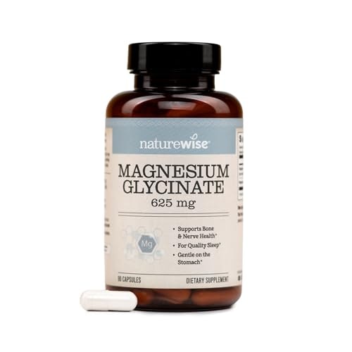 NatureWise 625mg Magnesium Glycinate 90-Capsule Bottle: $11.87
