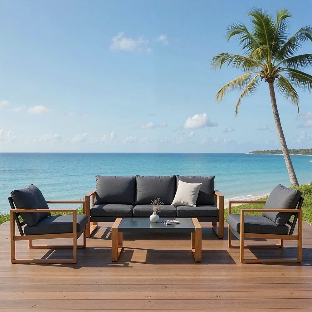 Everite Outdoor 4-Piece Steel Conversation Set: $500