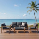 Everite Outdoor 4-Piece Steel Conversation Set for $500 + free shipping