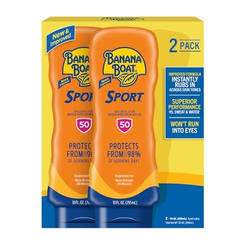 Banana Boat Sport SPF 50 Sunscreen Lotion 10oz 2-Pack: $15.30 Banana Boat Sport SPF 50 Sunscreen Lotion 10oz 2-Pack: $15.30