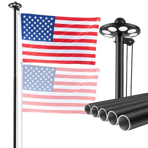 Vevor 25-Foot Heavy Duty Sectional Flagpole Kit with Solar Light: $122.31 Vevor 25-Foot Heavy Duty Sectional Flagpole Kit with Solar Light: $122.31