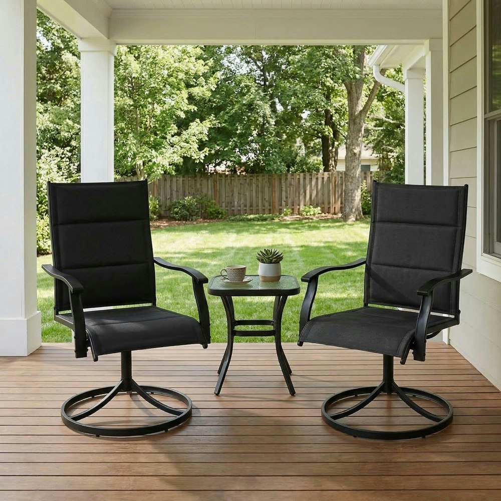 Resenkos 2-Piece Padded Swivel Patio Chair Set: $105.50 Resenkos 2-Piece Padded Swivel Patio Chair Set: $105.50