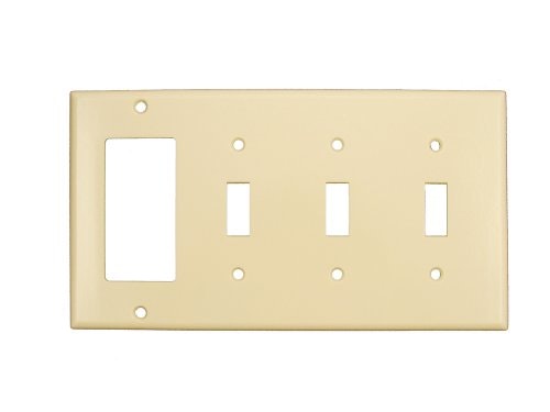 Leviton 4-Gang 3-Toggle 1-Decora Wallplate: $4.50 Leviton 4-Gang 3-Toggle 1-Decora Wallplate: $4.50