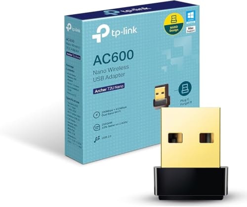 TP-Link Nano AC600 Dual-Band USB WiFi Adapter: $10.23