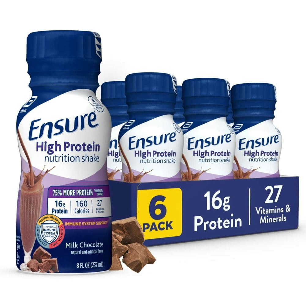 Ensure High Protein Milk Chocolate Nutrition Shake 6-Pack: $10.46 Ensure High Protein Milk Chocolate Nutrition Shake 6-Pack: $10.46