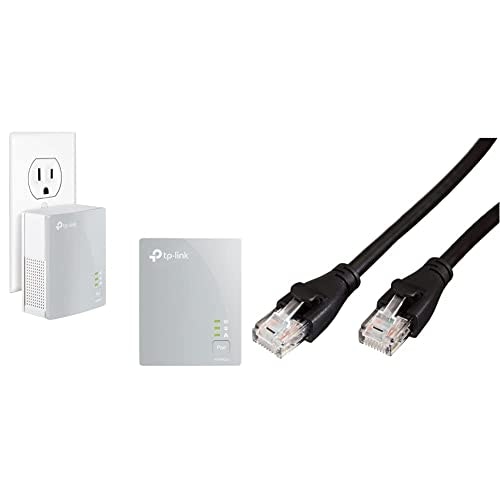 TP-Link AV600 Powerline Ethernet Adapter Kit with 10-foot Ethernet Cable: $30.52