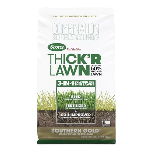 Scotts Turf Builder Thick'R Lawn Southern Gold Blend 12-lb.: $19.50 Scotts Turf Builder Thick'R Lawn Southern Gold Blend 12-lb.: $19.50