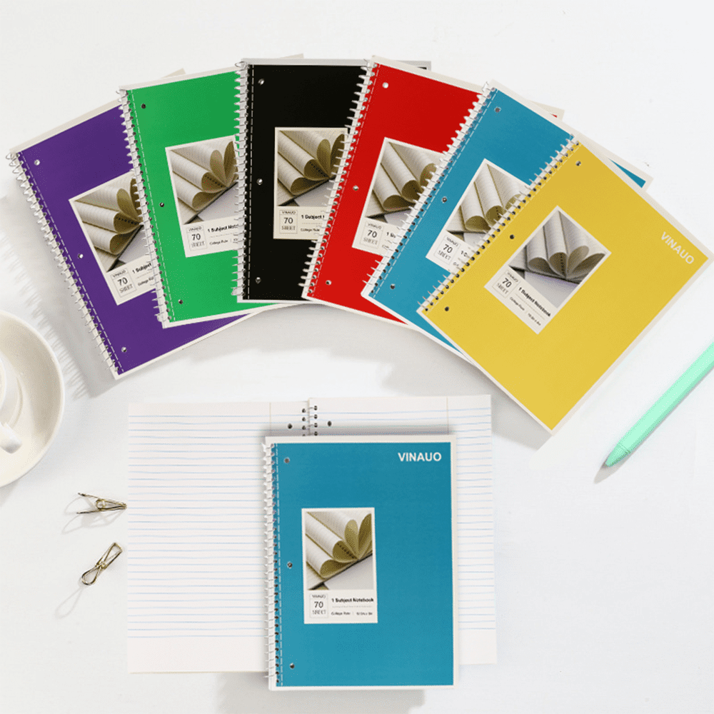 College Ruled Spiral Notebook 6-Pack: $10.99