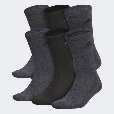adidas Men's Athletic Cushioned Crew Socks 6-Pack: $13