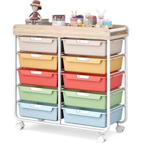 10-Drawer Rolling Storage Cart: $89.08 10-Drawer Rolling Storage Cart: $89.08