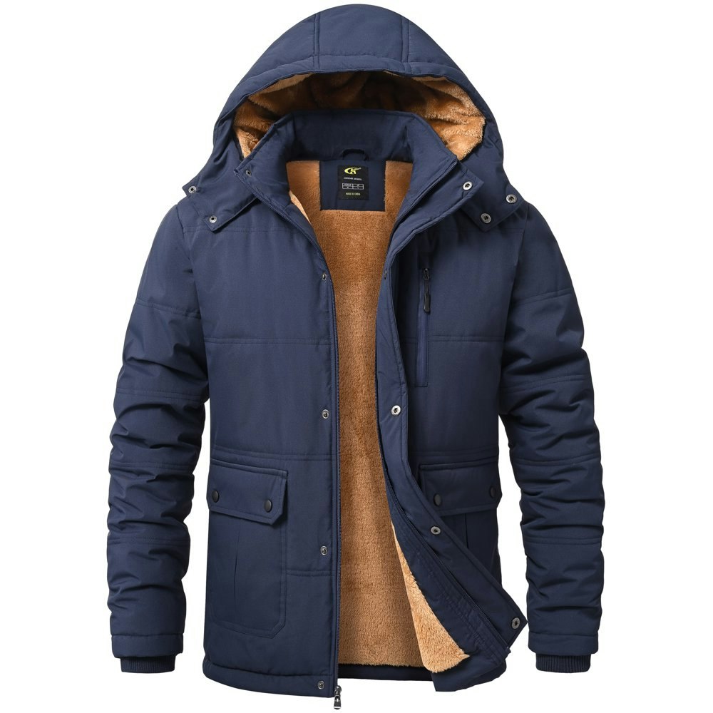 Weilanxin Men's Fleece-Lined Hooded Winter Parka: $56.99
