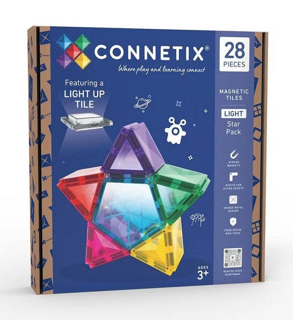 Connetix Magnetic Tiles Light Star 28-Piece Set: $15