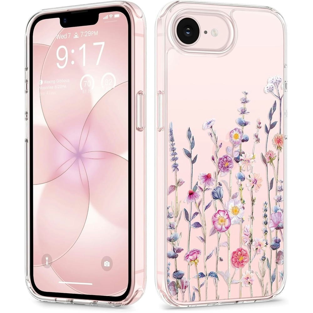 iPhone 17e and iPhone 16e Floral Protective Clear Case: $16.60