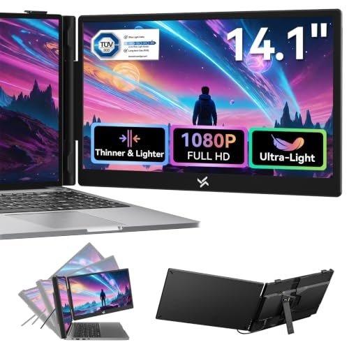 Portamax 14" FHD 1080p IPS Portable Laptop Screen Extender: $99.99