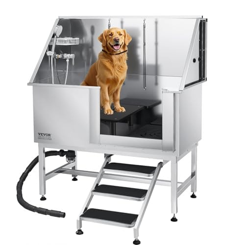 Vevor 50-inch Stainless Steel Pet Grooming Tub: $728.99
